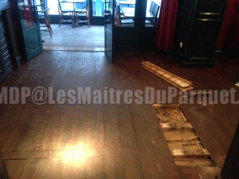 Rénovation de parquet sur lambourdes