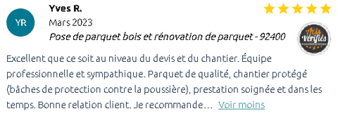 Les Maîtres du parquet avis client