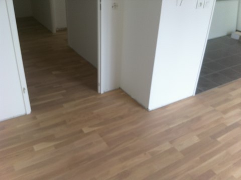Pose de parquet collé et réalisation d'un escalier en parquet