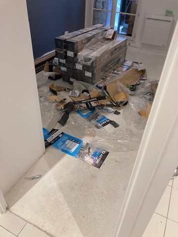 Remplacement d'un sol en carrelage par un parquet stratifié